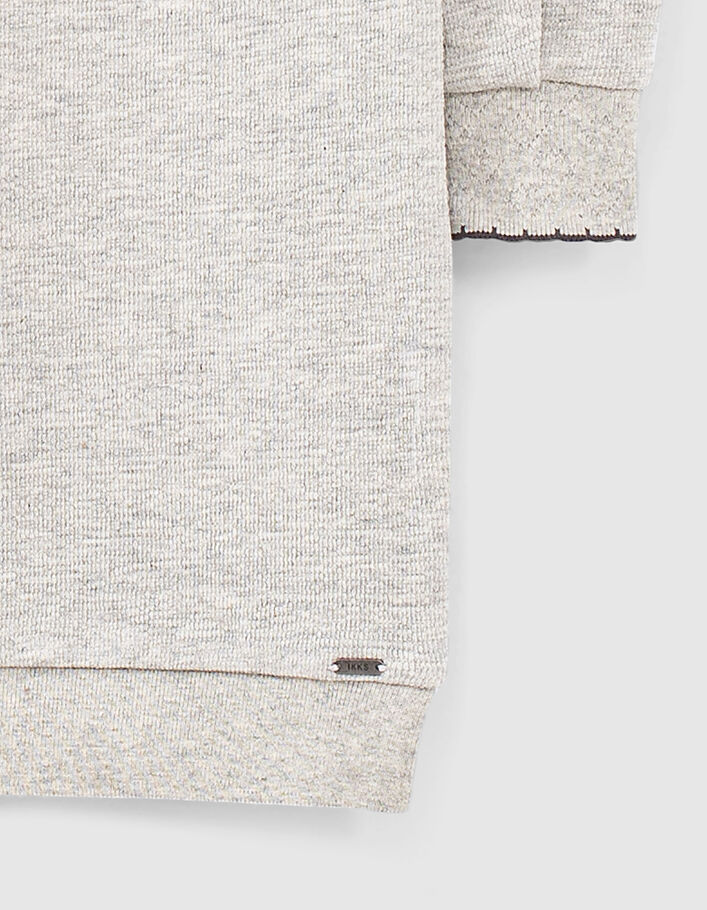 sweatshirt-dress embroidered organic grey slogan Girls\'