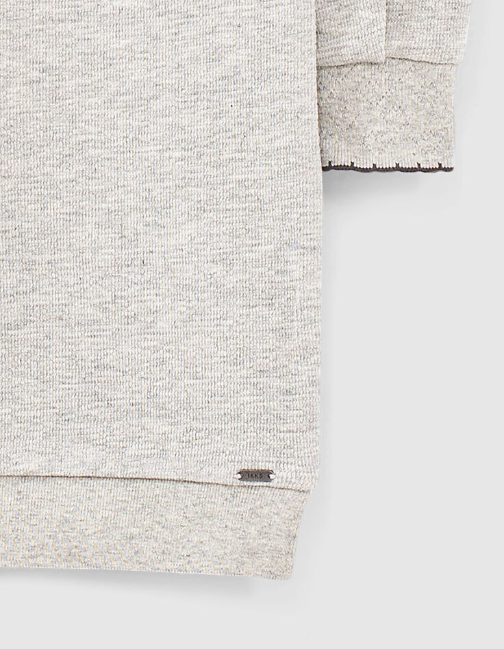 Grijze sweatjurk bio geborduurde tekst meisjes-6
