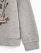 Sudadera gris jaspeado medio bordado niña-3