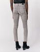 Women’s grey studded mid-high waist 7/8 slim jeans-6