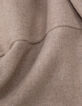 Women's straight beige wool jacket with rhinestone buttons-8