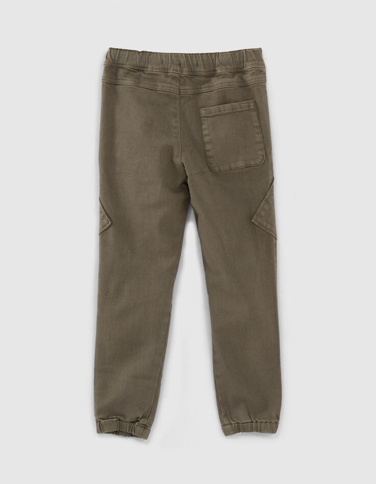 Pantalon kaki élastiqué forme battle garçon -4