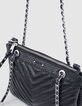 Woman's 1440 Reporter schwarz geprägte Leder Clutch Bag-5