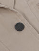 Veste saharienne beige broderies épaules Femme-7