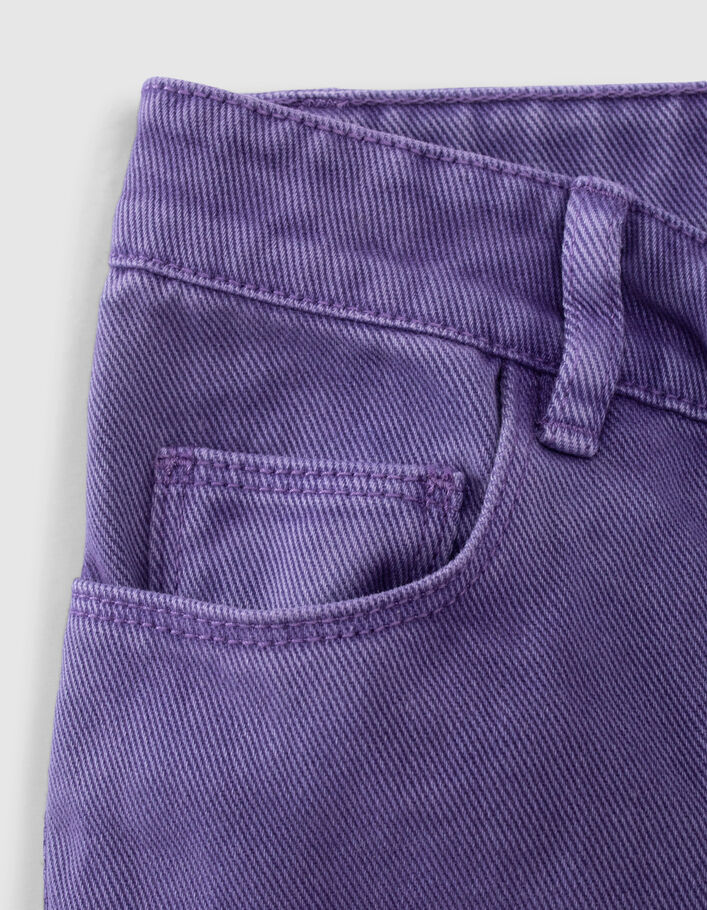 Girls’ purple upcycled WIDE LEG jeans-6