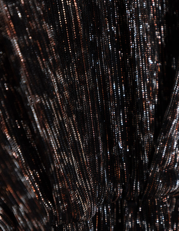 Black lurex knit dress Woman-4