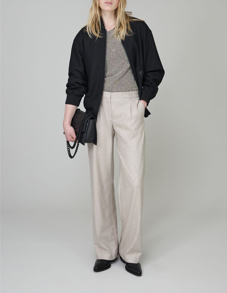 Pure Edition-Bombardera negra oversize lentejuelas-1