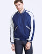 Tweekleurig herenbaseballjack borduurwerk rug-3