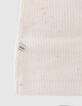 Robe blanc cassé tricot doupions roses bébé fille-6