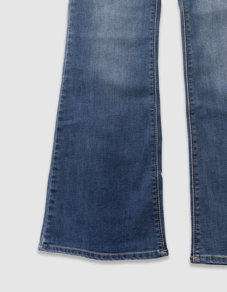 Blaue FLARE-Mädchenjeans Waterless-7