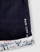Short réversible navy et imprimé bébé garçon  -7