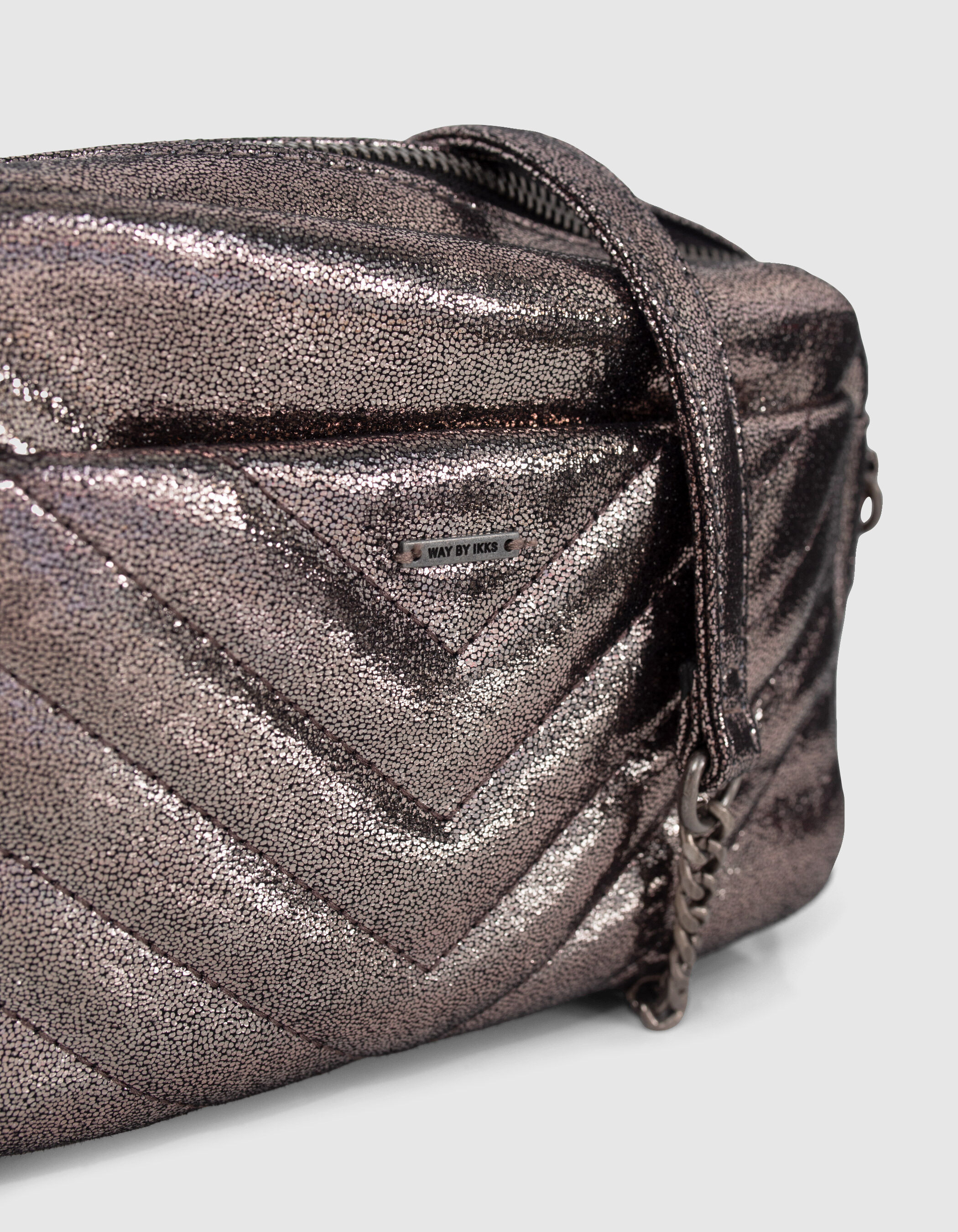 Sac gris hot sale métallisé