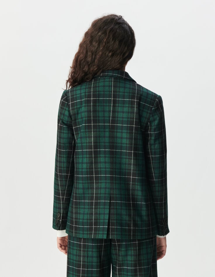 Grüne Damen-Oversize-Jacke Karos-3 Grüne Damen-Oversize-Jacke Karos-3