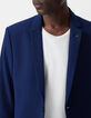 Men's indigo seersucker suit jacket-5