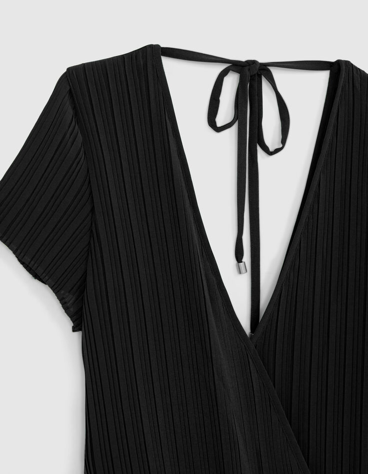 Women’s black pleated jumpsuit-7