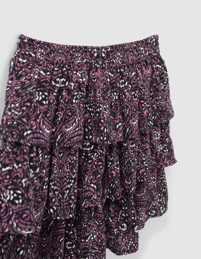 Falda rosa LENZING™ ECOVERO™ con estampado cachemira niña-3