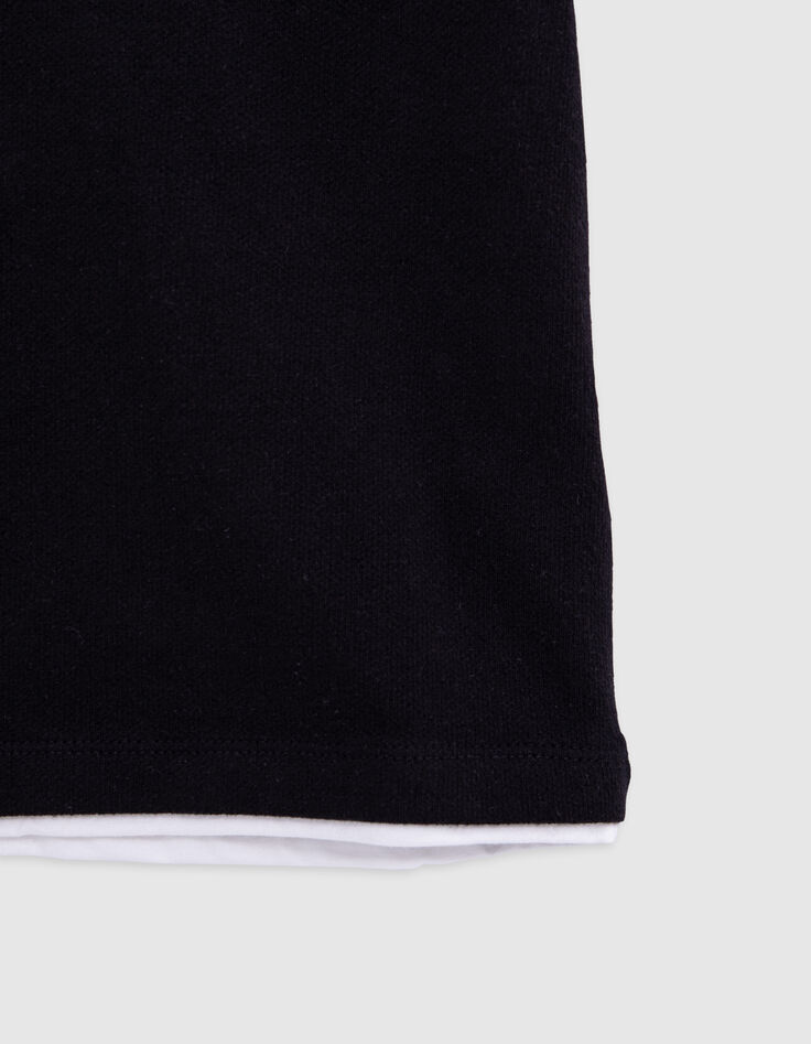 Camiseta trampantojo negra de niño-4