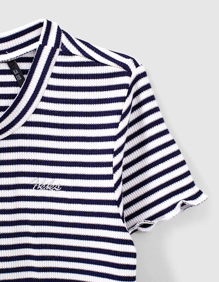Mädchen-Matrosenshirt aus Rippstrick-4 Mädchen-Matrosenshirt aus Rippstrick-4