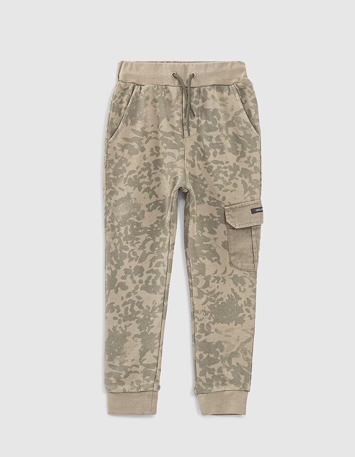 Lichtkaki jogging camouflage-bladerenmotief jongens -1