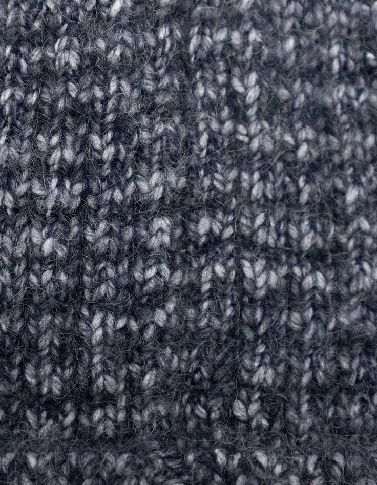 Gorro azul punto acanalado vuelta hombre-4 Gorro azul punto acanalado vuelta hombre-4