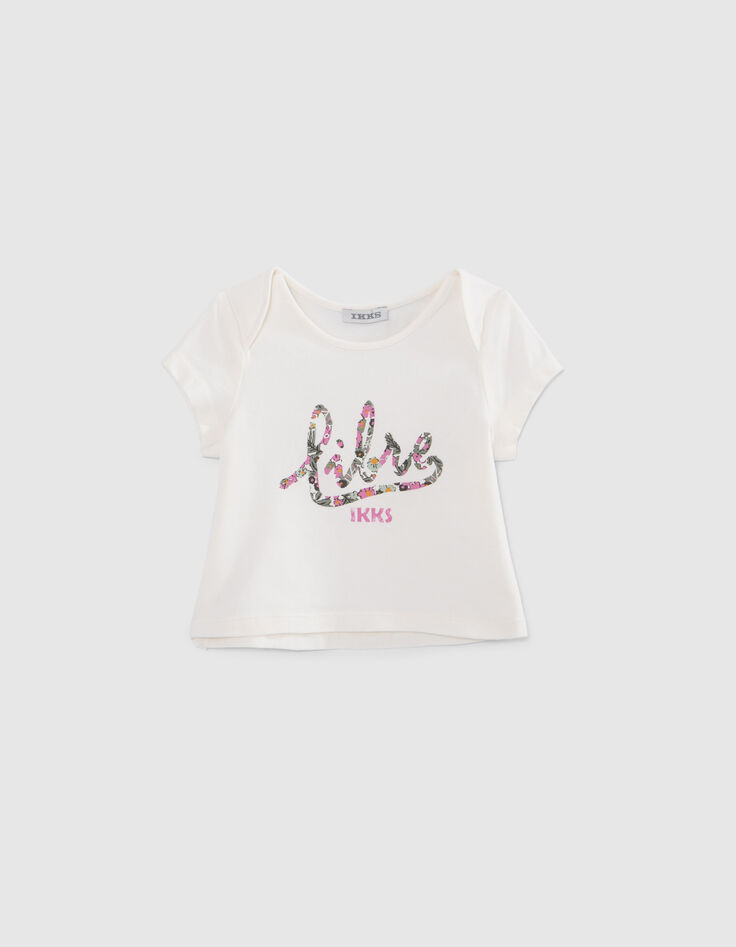 Conjunto camiseta, shorts y cinta bebé niña-5