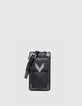 Bolso teléfono 111 cuero negro bandolera tachuelas para Mujer-2