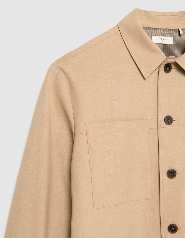 Chaqueta de traje de esp&iacute;ritu overshirt beige oscuro-9
