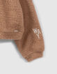 Sudadera beige punto esponjoso niña-4