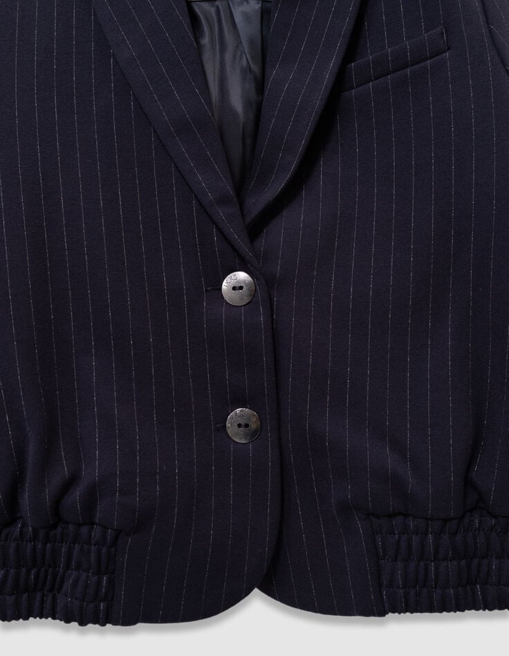 Marineblauer Blazer, Tennisstreifen-7 Marineblauer Blazer, Tennisstreifen-7