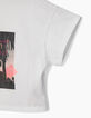Weißes Mädchen-T-Shirt im Crop-Schnitt mit Palmen-4