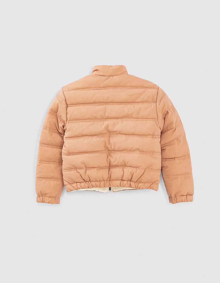 Girls’ dusty pink/ecru recycled reversible jacket-4