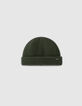 Kaki muts ribtricot Heren-1