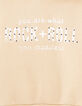 Girls’ wheat slogan hoodie-3