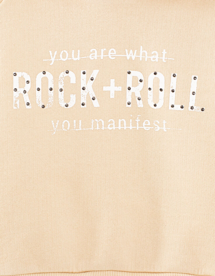 Girls’ wheat slogan hoodie-3