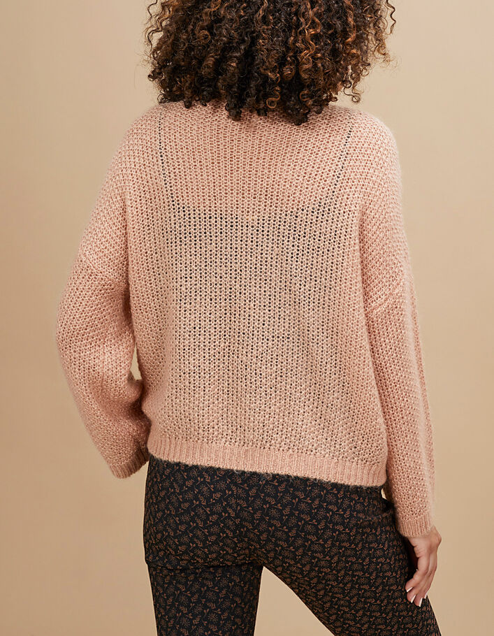 I.Code pink icing mohair blend knit sweater - I.CODE