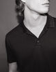 Pure Edition &ndash; schwarzes Herrenpoloshirt mit Lurexstreifen-8