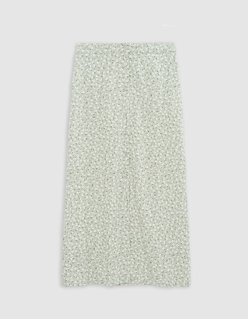 Falda larga verde floral verano niña - IKKS