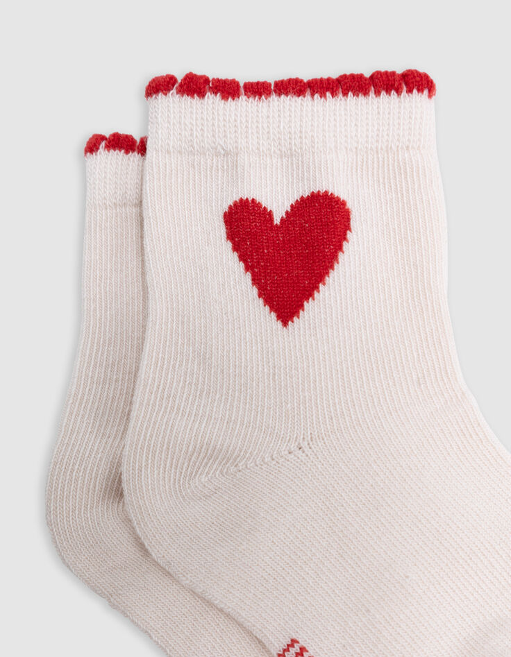 Anthrazit und Ecru Baby Mädchen Socken-4