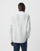 Camisa REGULAR blanca bordados rayas tormenta hombre-3