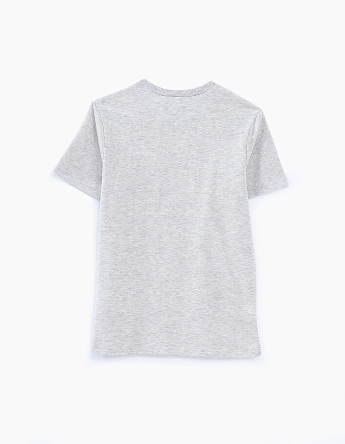 Gemêleerd grijs T-shirt print vlag-inktvis jongens - IKKS
