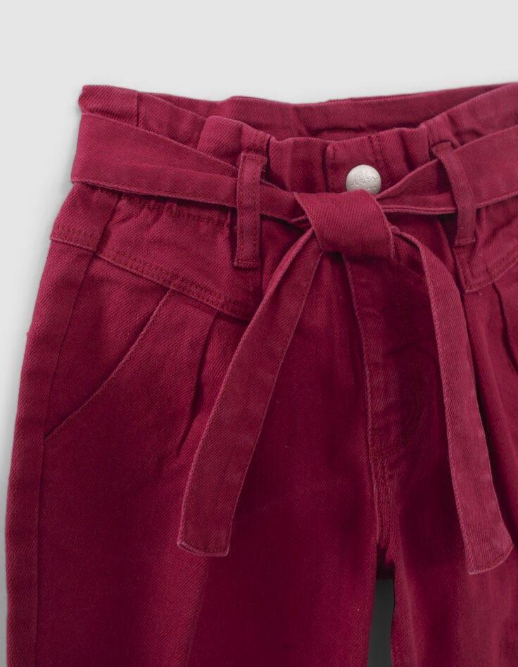 Girls’ burgundy BALLOON jeans-2