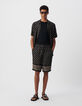 Bermudas COMFORT negro diseños balineses hombre-1