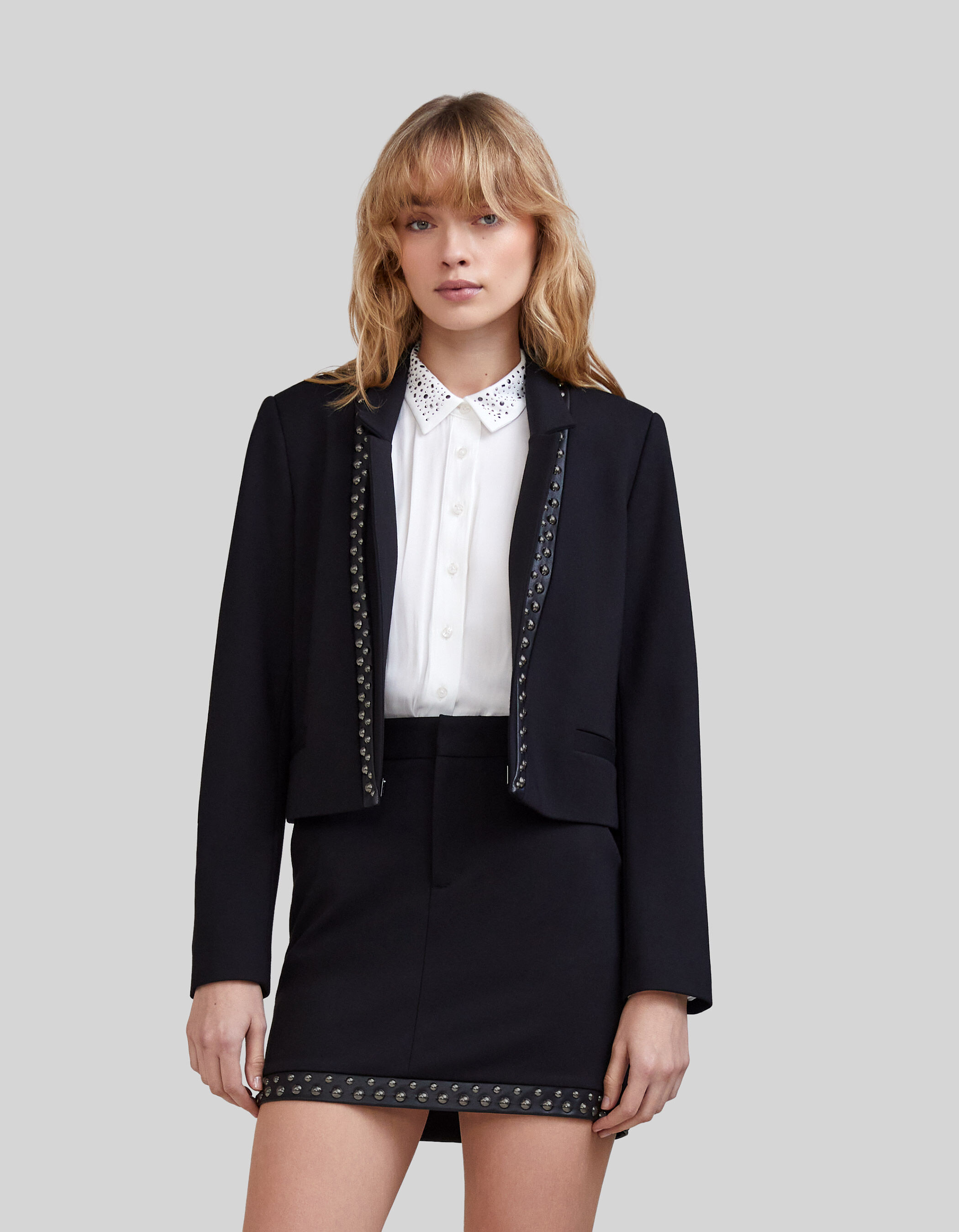 Short black suit jacket womens discount