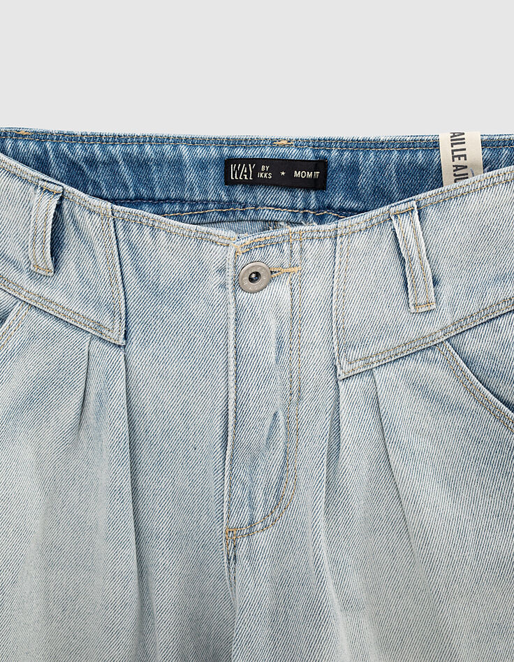 White Blue Mom-Mädchenjeans -4