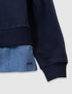 Marine sweater overhemd-trompe-l'oeil meisjes-6