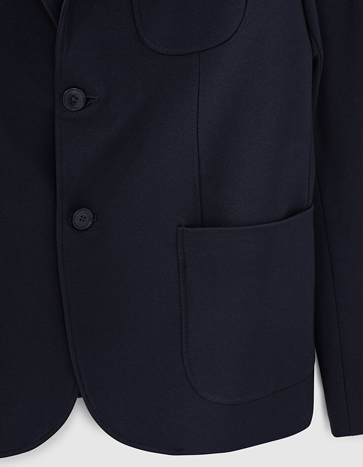 Marineblaue Herrenstrickjacke-3