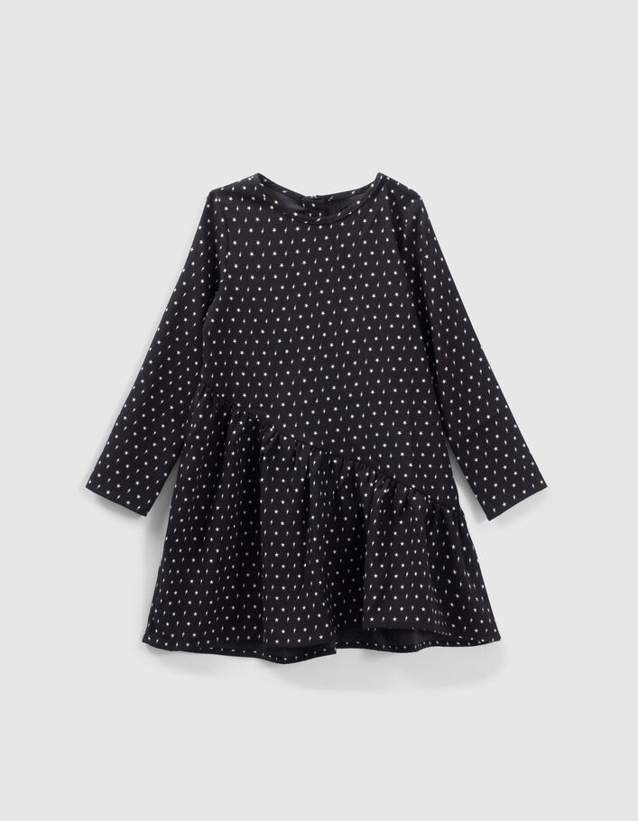 Vestido 2 en 1 estampado minimalista con chaleco niña