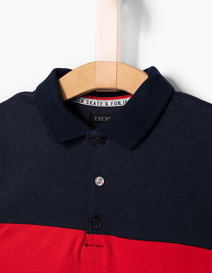 Polo tricolore broderie Sunny Vibes dos garçon-5