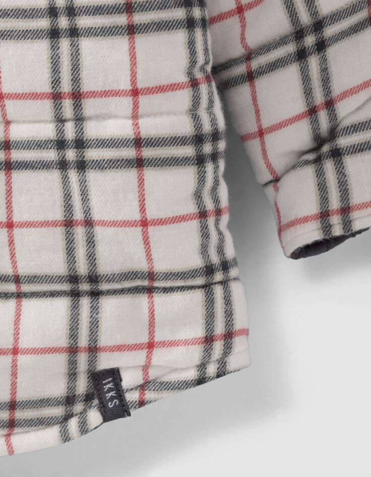 Baby boys’ grey/check reversible overshirt-4