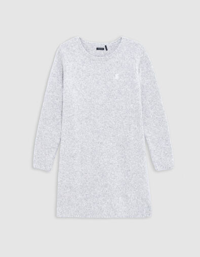 Grijze gebreide meisjesjurk - IKKS